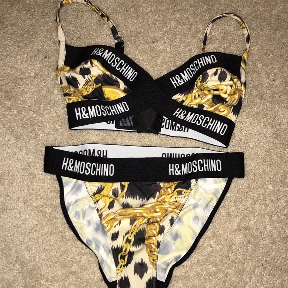 Moschino and H&M 2 peace swim suit never wore
